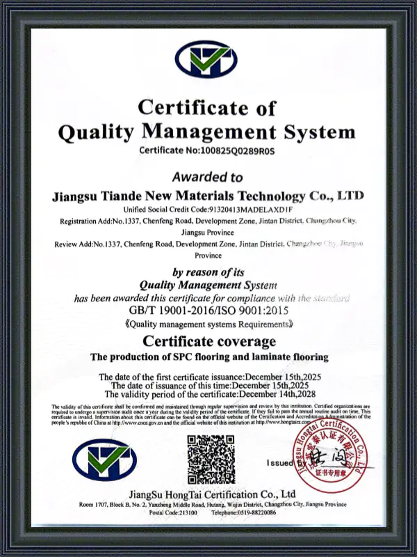 Certifikát systému environmentálního managementu